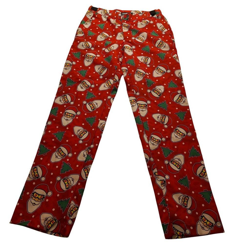 Suitmeister Men's Christmas Pants Red Santa Claus Holiday Party Trousers M NWOT